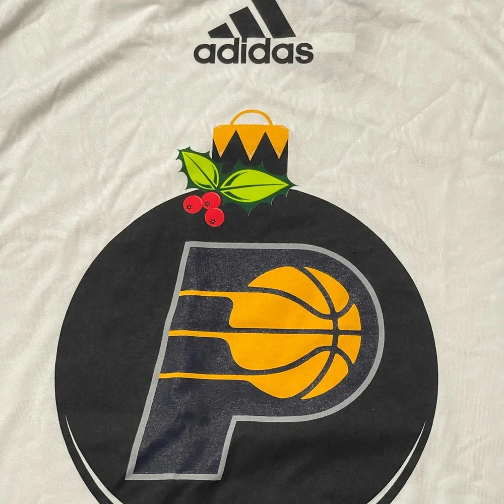 Adidas Climalite Indiana Pacers Christmas Ornament‎ Logo Shirt